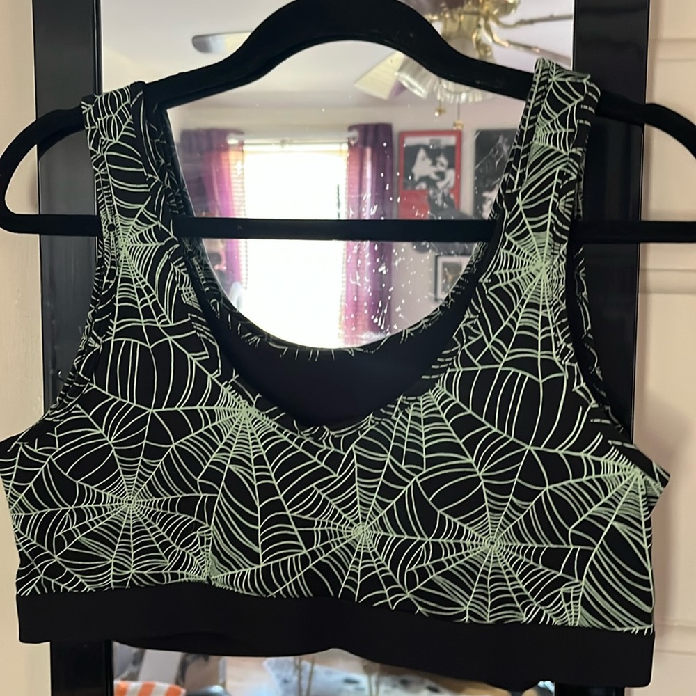 Torrid Green Spider Web Bralette 2X